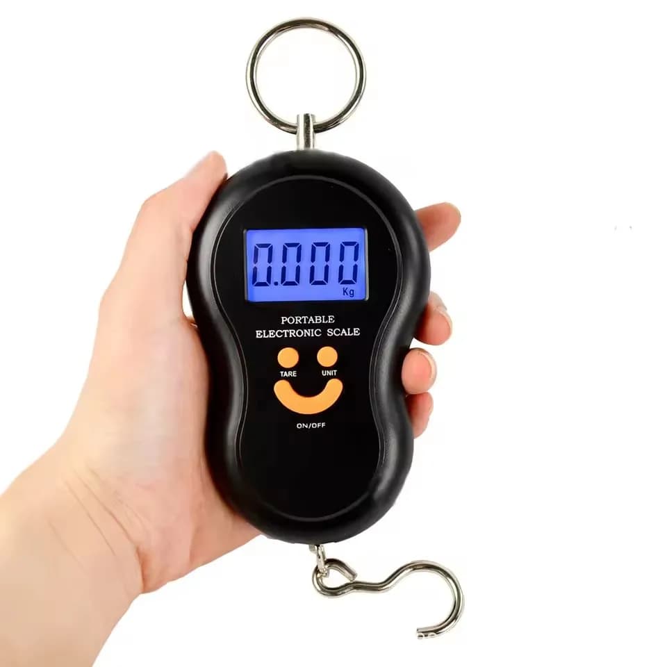 Digital Hanging Scale 50Kg 10g Precision LCD BackLight Kitchen Fishing Luggage Travel Pocket Scale Compact Electronic Weighing