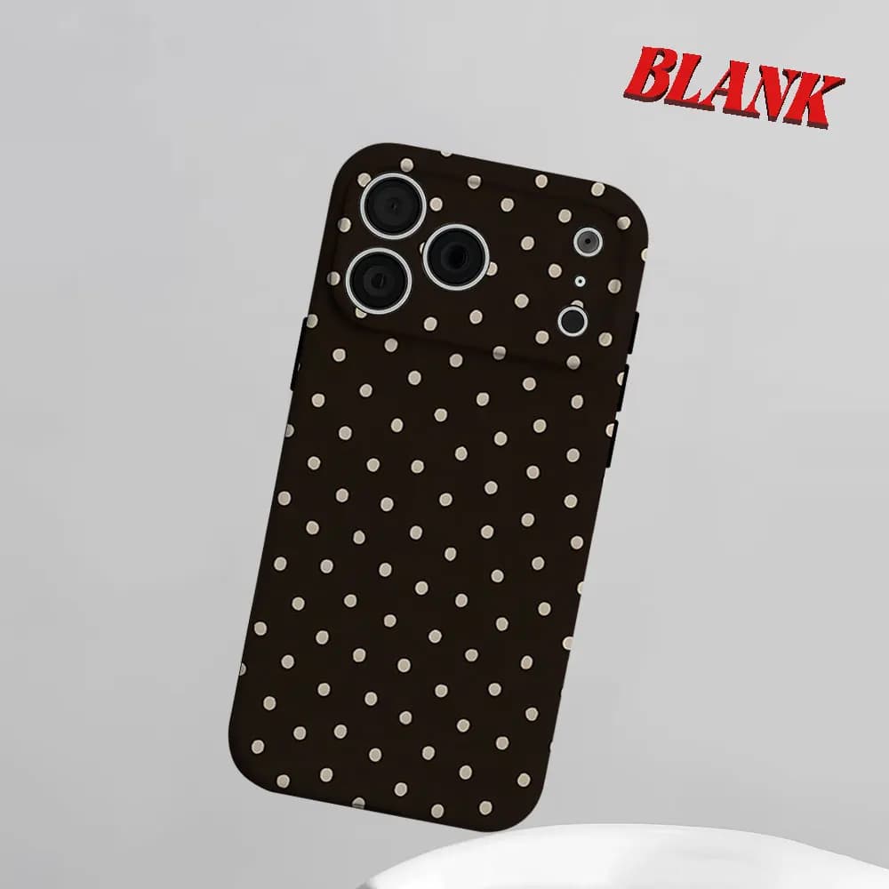 Custodia per telefono 2-in-1 con motivo a pois per iPhone 17 16 15 14 13 Pro Max Air 16e INS, cover rigida in PC con bumper a fiori