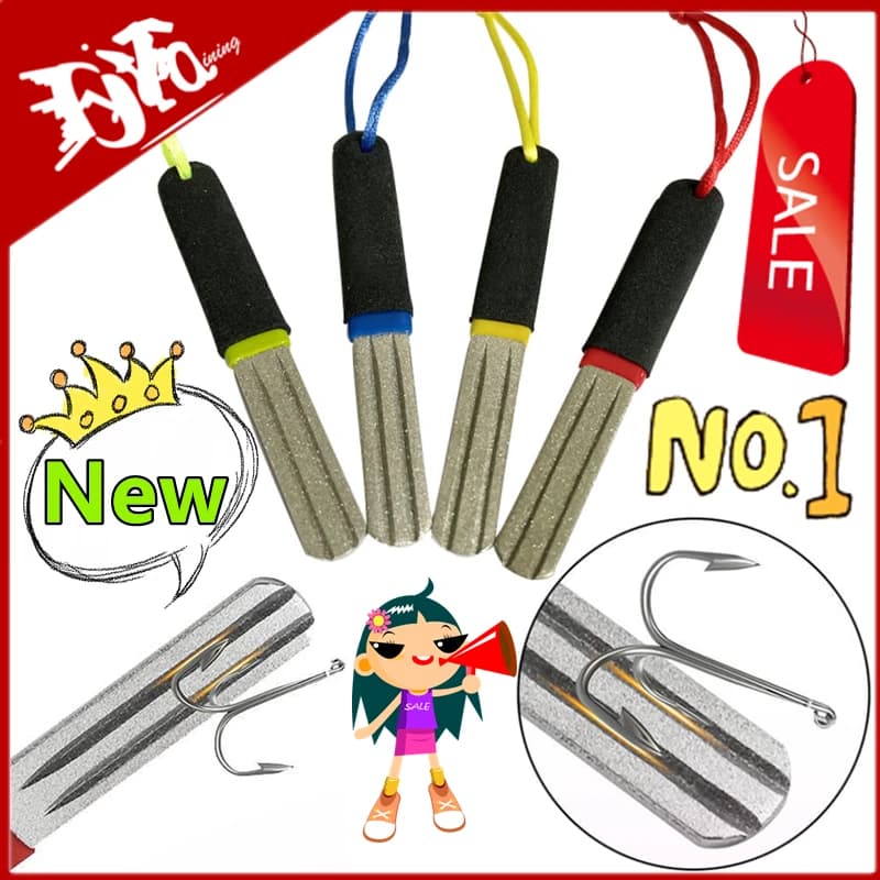 4 colori portatile all'aperto doppia scanalatura amo da pesca affilatura Hone nuova pesca rettifica gancio strumento per affilare accessori per pesci