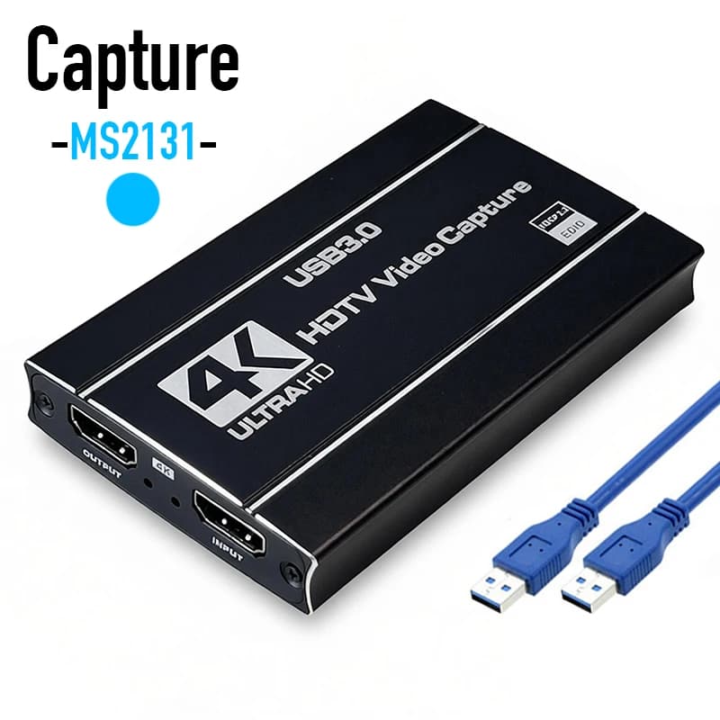 NEW 4K USB 3.0 MS2131 Video Capture Card HDTV 1080@60Hz Video Recorder Grabber For PS4/5 Xbox OBS Game Recording Live Streaming