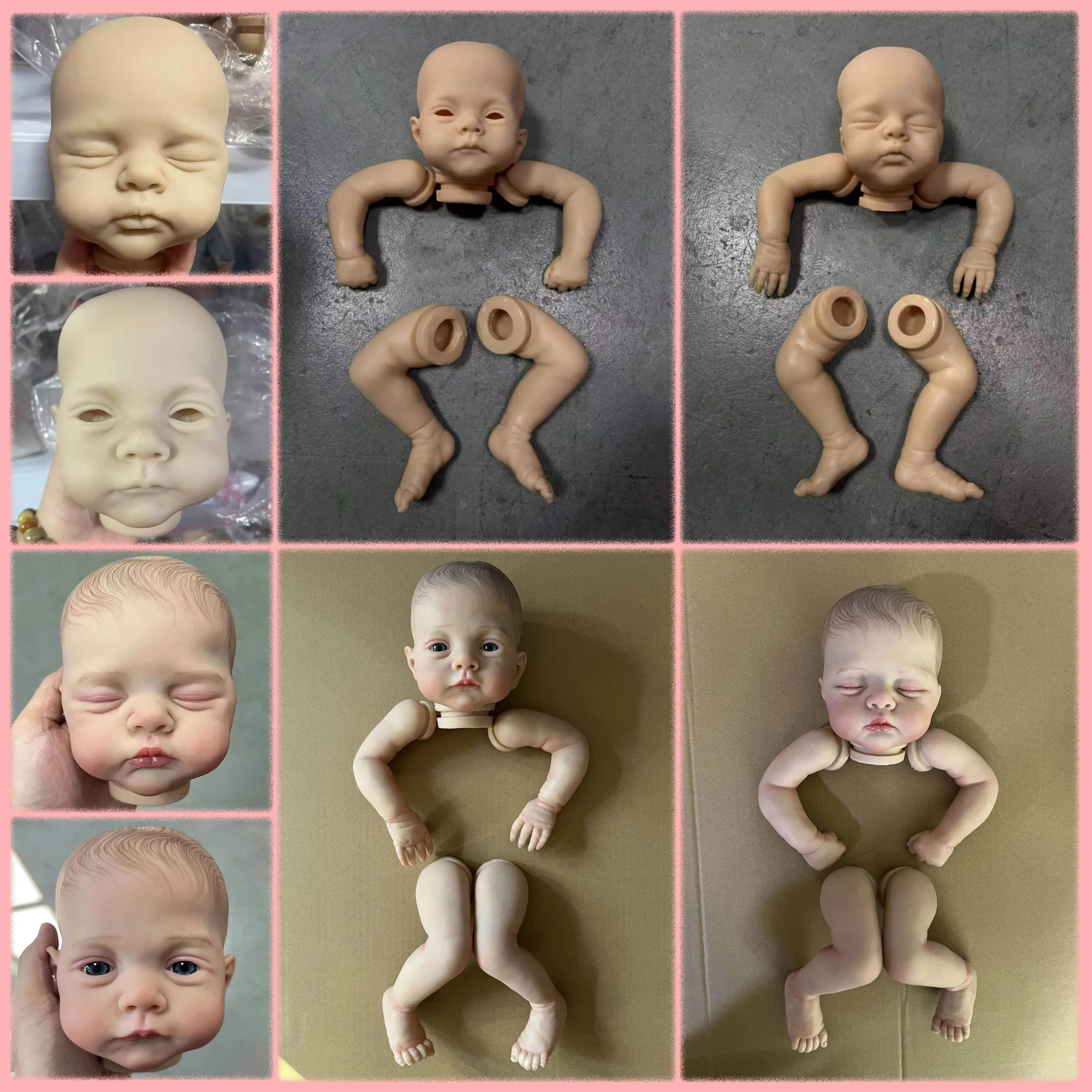 Kit da 19 pollici Lily/Irys Twins già dipinto/Kit bambola rinata vuota non verniciata Parti di bambola di colore fresco morbido al tatto con corpo in tessuto