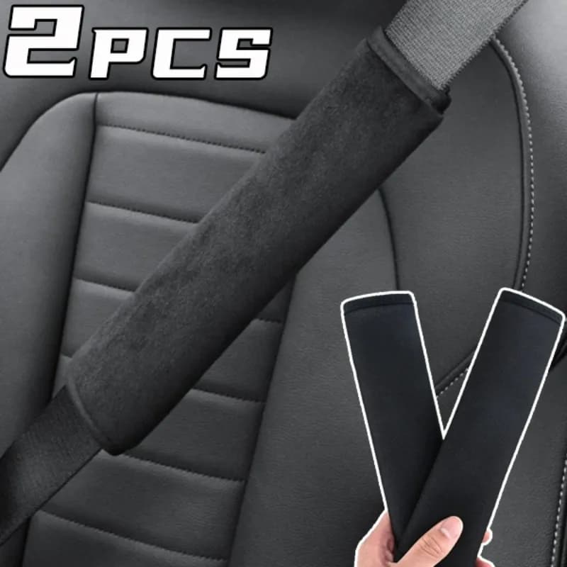 Cuscino per cintura di sicurezza universale per auto, fodera per cuscino, tracolla di sicurezza, protezione corta in peluche, accessori interni