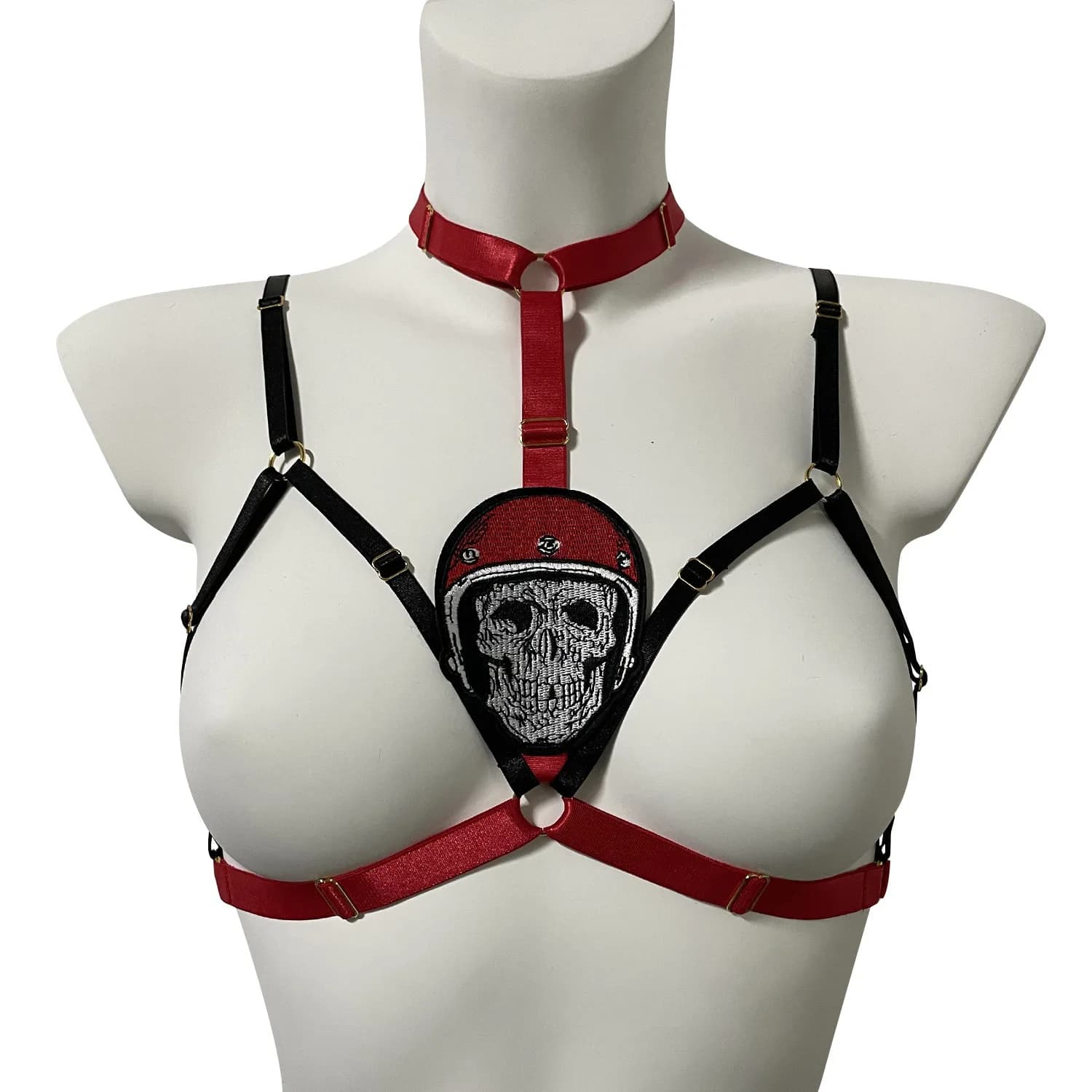 Reggiseno da donna con gabbia per il corpo BDSM Bondage Imbracatura per il corpo Goth Regolabile Lingerie sexy Cintura intima Punk Pole Dance
