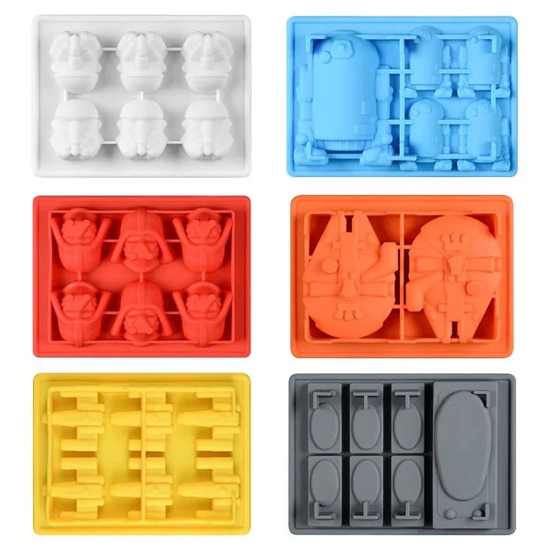 Stampo in silicone per cartoni animati 3D per cuocere cioccolatini Caramelle gommose Jello Saponi cubetti di ghiaccio Stampo in gesso per ventole di guerra