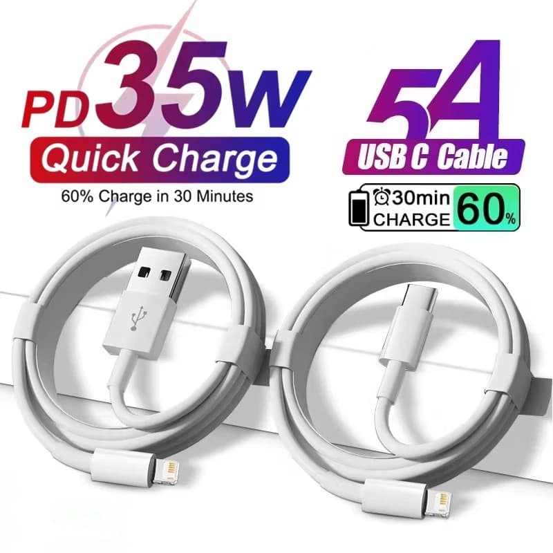 Cavo USB C a ricarica rapida PD 35W per iPhone 6S 7 8 14 Plus 11 12 13 Pro X XR XS Max SE Caricatore rapido Linea dati USB 1m 1,5m 2m 3m