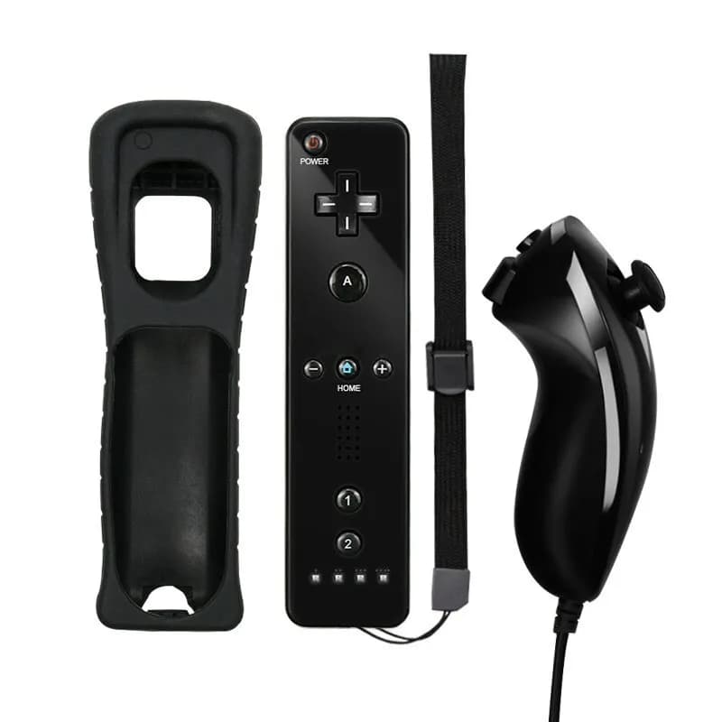 TECTINTER Per Nintendo Wii/Wii U 2 in 1 Telecomando Senza Fili Gamepad Senza Motion Plus Telecomando Wii Joystick