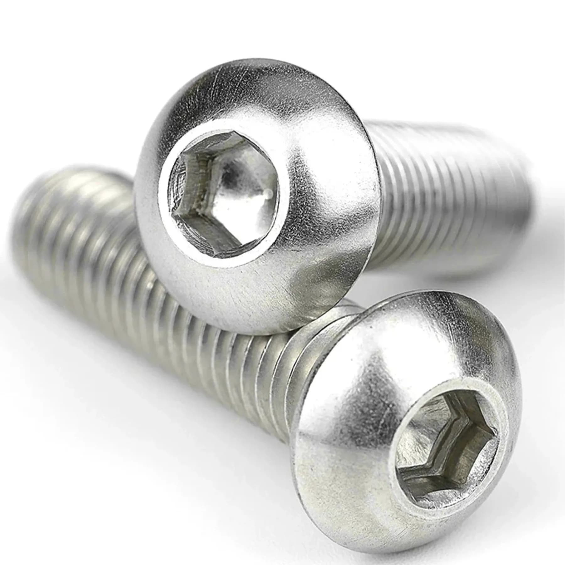 10 pz in acciaio inox grande piatto a testa tonda vite esagonale interna bullone M6 6mm M5 per moto scooter ATV ciclomotore copertura in plastica