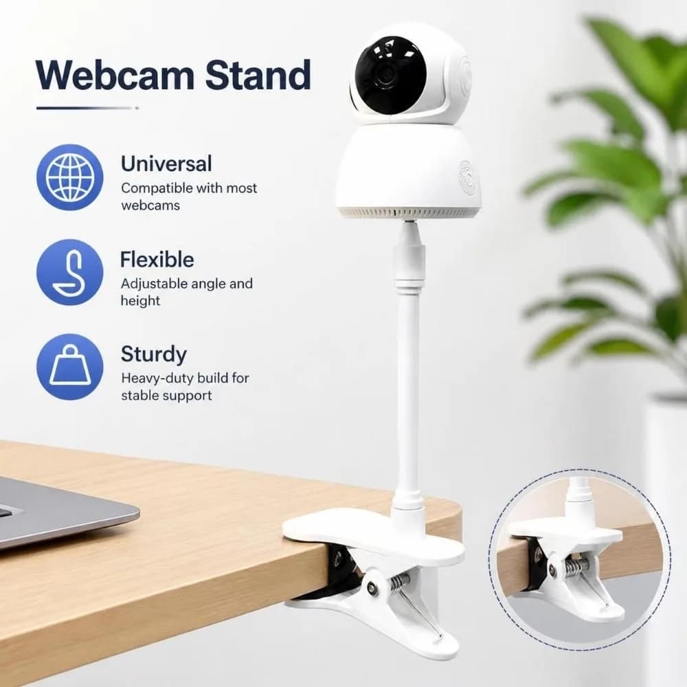 Multifunctional Universal Camera Clamp Mount Flexible Heavy Duty Camera Bracket Punch-free Sturdy Monitor Holder Baby Monitor