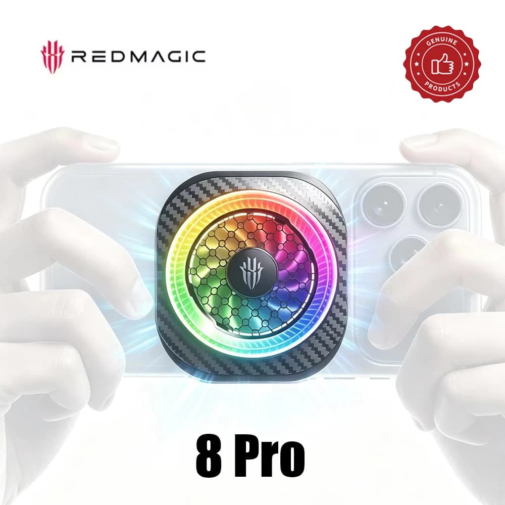 Nubia RedMagic Cooler 8 Pro New Magnetic Phone Cooler Fast Cooling Low Noise Gaming Phone Cooler for iPhone Android Smartphones