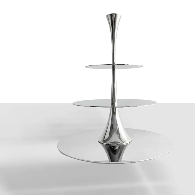 Multi-layer afternoon tea snack stand -stainless steel, luxurious high-end, suitable home use, high-end hotel cake dessert stand