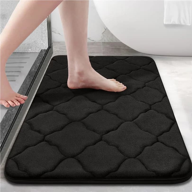Kitinjoy Memory Foam Tappeto da bagno Ultra morbido antiscivolo Tappetino da bagno Assorbente d'acqua Tappeto da bagno Tappetino da doccia Tappetino da bagno