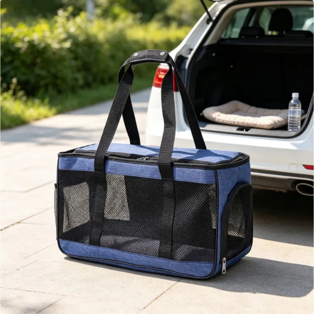 Soft Side Dog Carrier Backpack Cat Pet Travel Bag Airline Approved Small Dog Cat Carrier Portable Outdoor Transport Bag