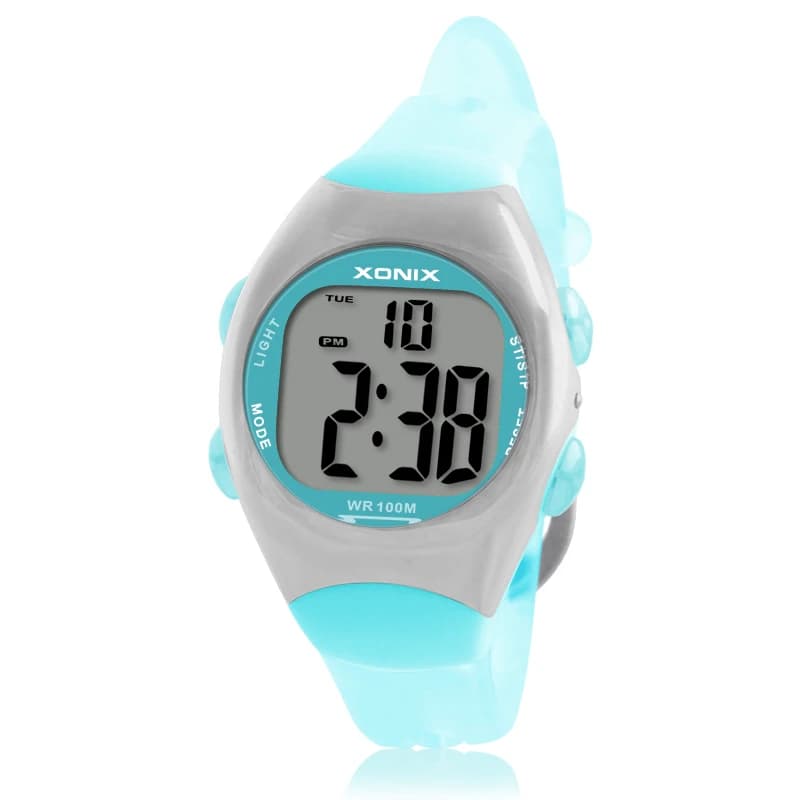 GOLDEN 2024 Women's Digital Wrist Watch Japanese Led Light Waterproof 100m Girl's Watch Swimming Diver Outdoor Alarm BS