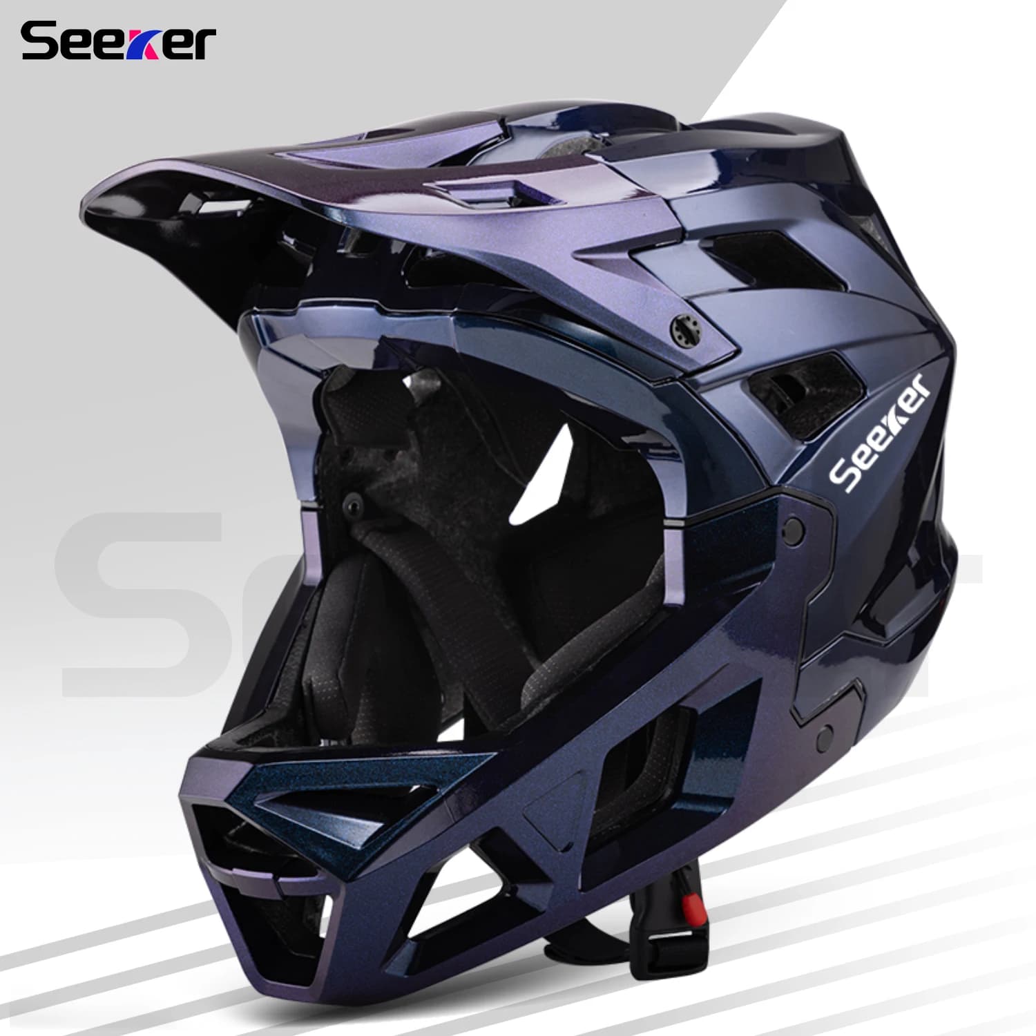 Seeker Integral Helmet for cross-country cycling, mountain bike downhill helmet, shock-resistant single-piece helmet.