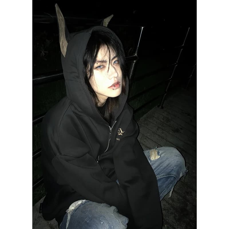 Dobie Dog Heavyweight Hoodie Men's Autumn Winter American Retro High-End Feelings Hat Sweater Trendy Sport Casual Top
