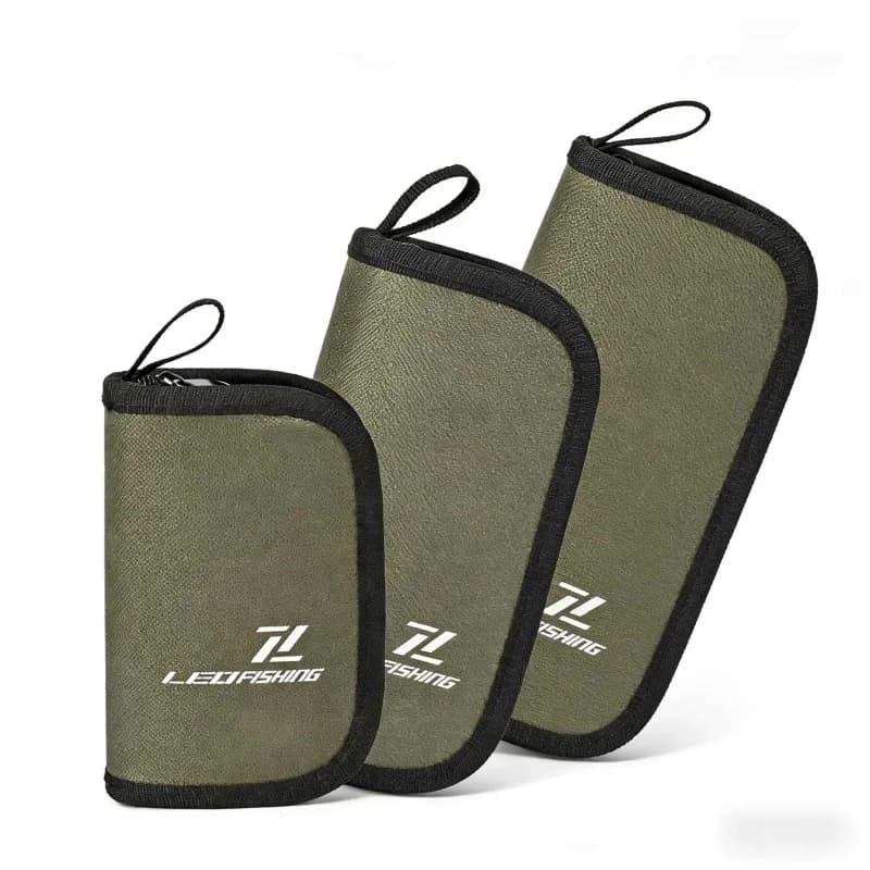 Fly Tackle Storage BagEVAMaterial: Specialized bag for lure fishing, olive green fishing tool and hook storage bag
