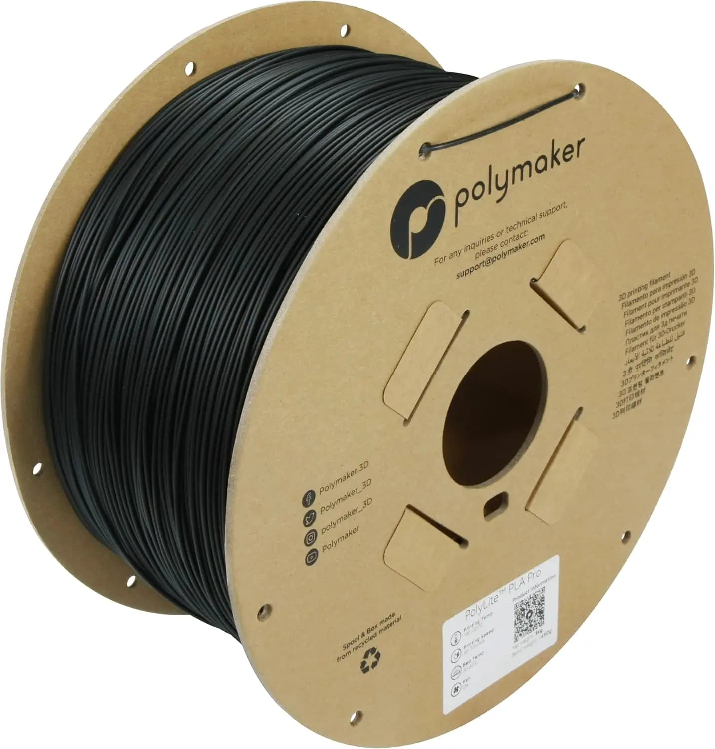 Filamento PLA Pro 1.75mm per Stampanti 3D, 3kg, Resistente e Rigido, Facile da Stampare, Alta Resistenza agli Urti, Finitura Liscia, Compatibile con la Maggior Parte delle Stampanti FDM
