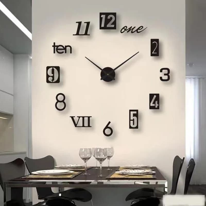 2022 nuovo 3D numeri romani specchio acrilico orologio da parete adesivo moda orologi al quarzo fai da te orologio decorazione della casa adesivi soggiorno