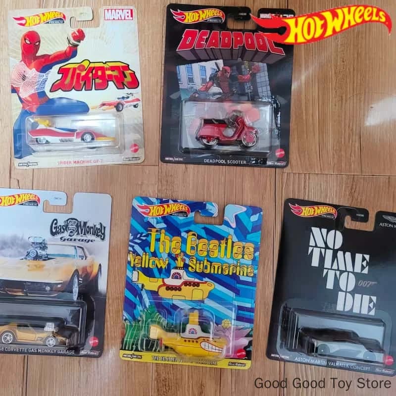 In Stock Hot Wheels Pop Culture Premium Diecast Car Model Aston Martin Valhalla Concept 007 Rubber Tires Metal Display Toy Gifts