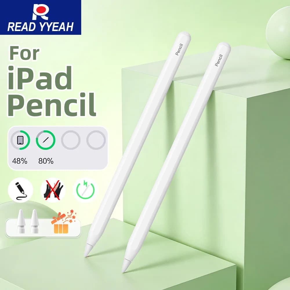 Per Apple Pencil 2025 Stilo con Ricarica Wireless Magnetica per iPad 11 13 M2 M3 Pro 12.9 11 Air 4 5 Mini 6 con Rilevamento Inclinazione e Rifiuto del Palmo