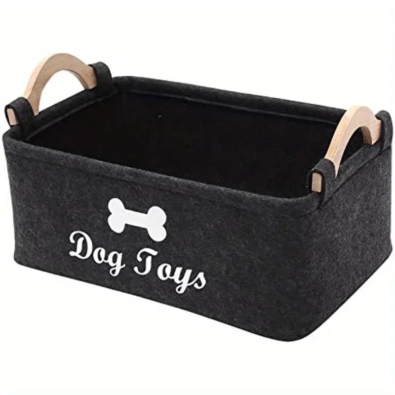 Pet felt storage box, dog storage box, storage basket - perfect for organizing pet accessories