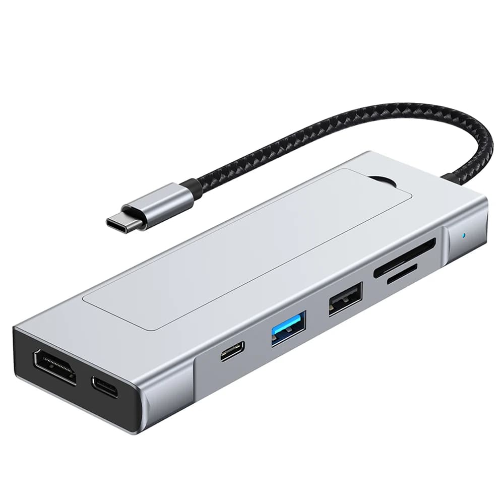 Docking Station USB C 8-in-1 per Steam Deck Nintendo Switch, Hub M.2 SSD, da Tipo C a HDTV 4K@30Hz, Ethernet Gigabit 1000M