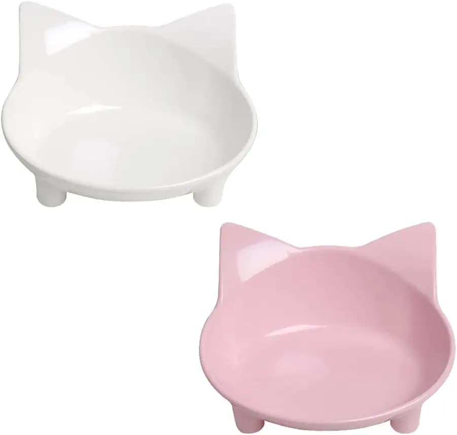 Ciotola Antiscivolo per Cibo per Animali Domestici, Piatto Largo e Poco Profondo per Alleviare l'Affaticamento dei Muscoli, Sicura per Cuccioli e Conigli