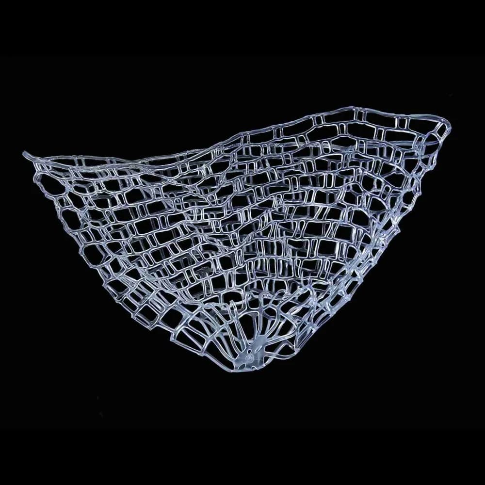 Durable Rubber Fly Fishing Landing Net 100cm/120cm Lightweight Fishing Landing Net Soft White Fishing Net Freshwater Fishing
