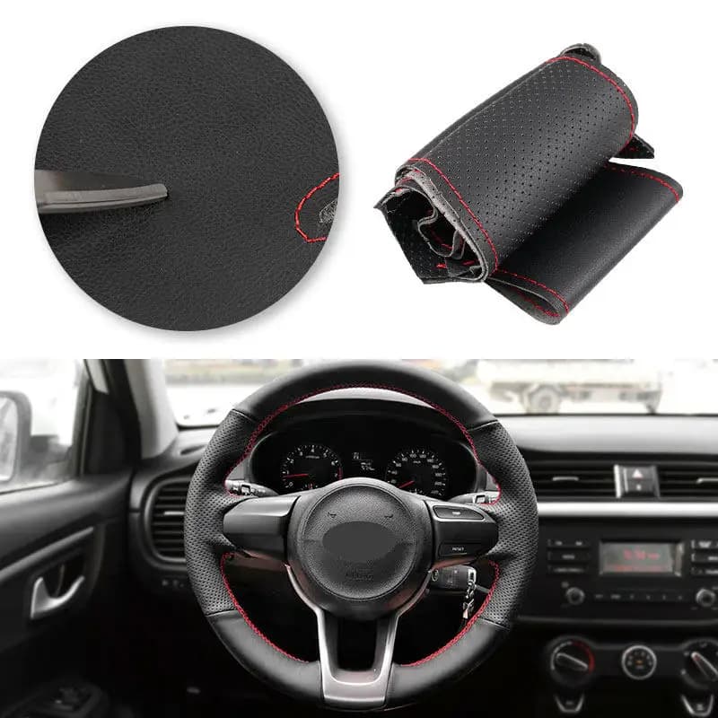 Hand sewn perforated leather car cover for Kia Rio 2017 2018 2019 Rio5 2019 K2 2016 Morning 2017 Picanto 2018
