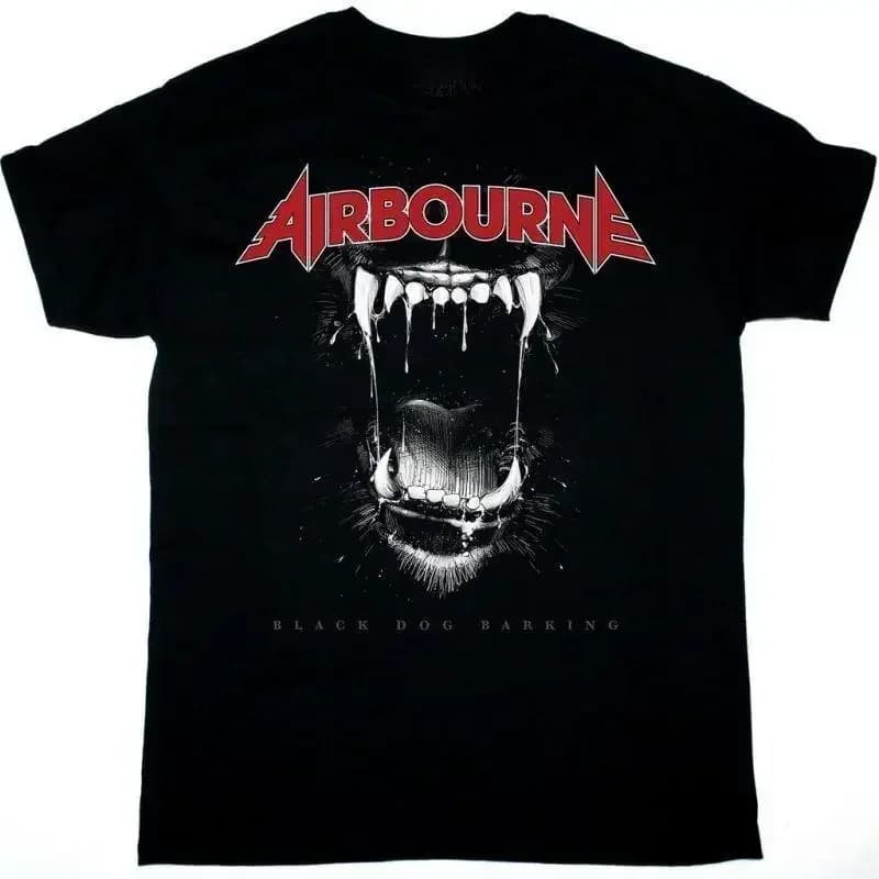 Vtg Airbourne Band Black Dog Barking Maglietta in cotone pesante S 5XL PP109
