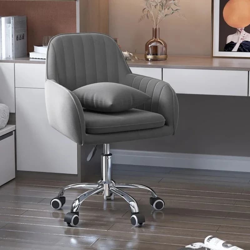 Sedia da Ufficio Girevole Moderna con Schienale, Sedia per Studio, Sedia da Trucco per Casa, Sedia Comoda per Computer e Gaming
