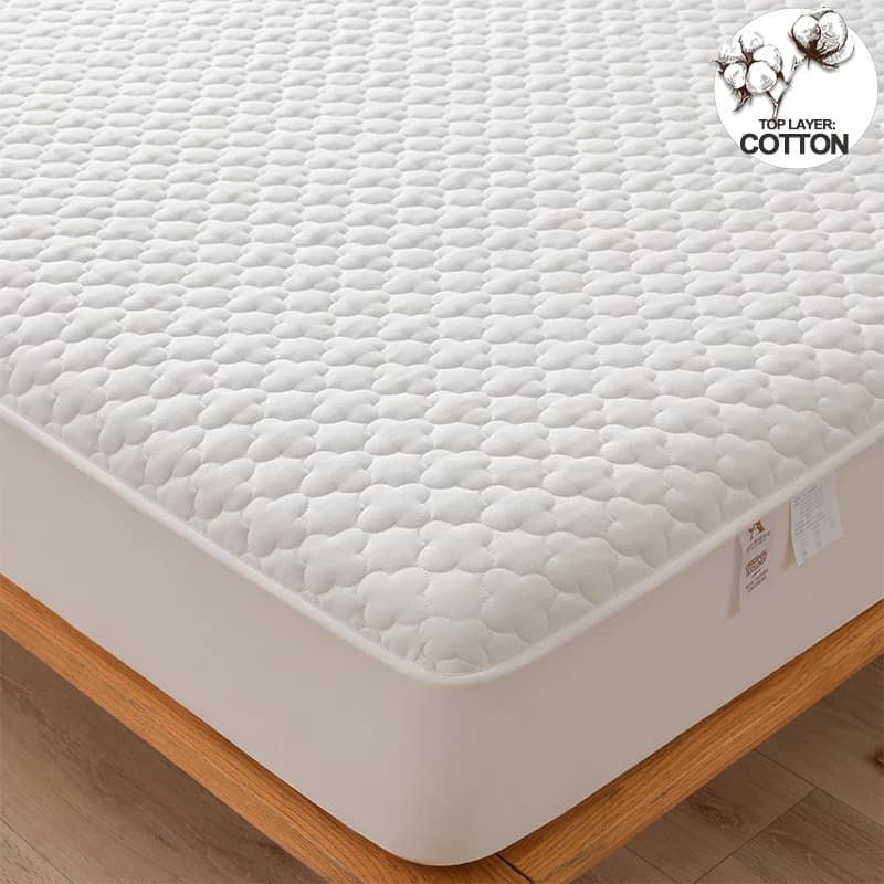 Coprimaterasso premium Coprimaterasso trapuntato Copriletto traspirante, antibatterico ipoallergenico, antiacari e antiscivolo