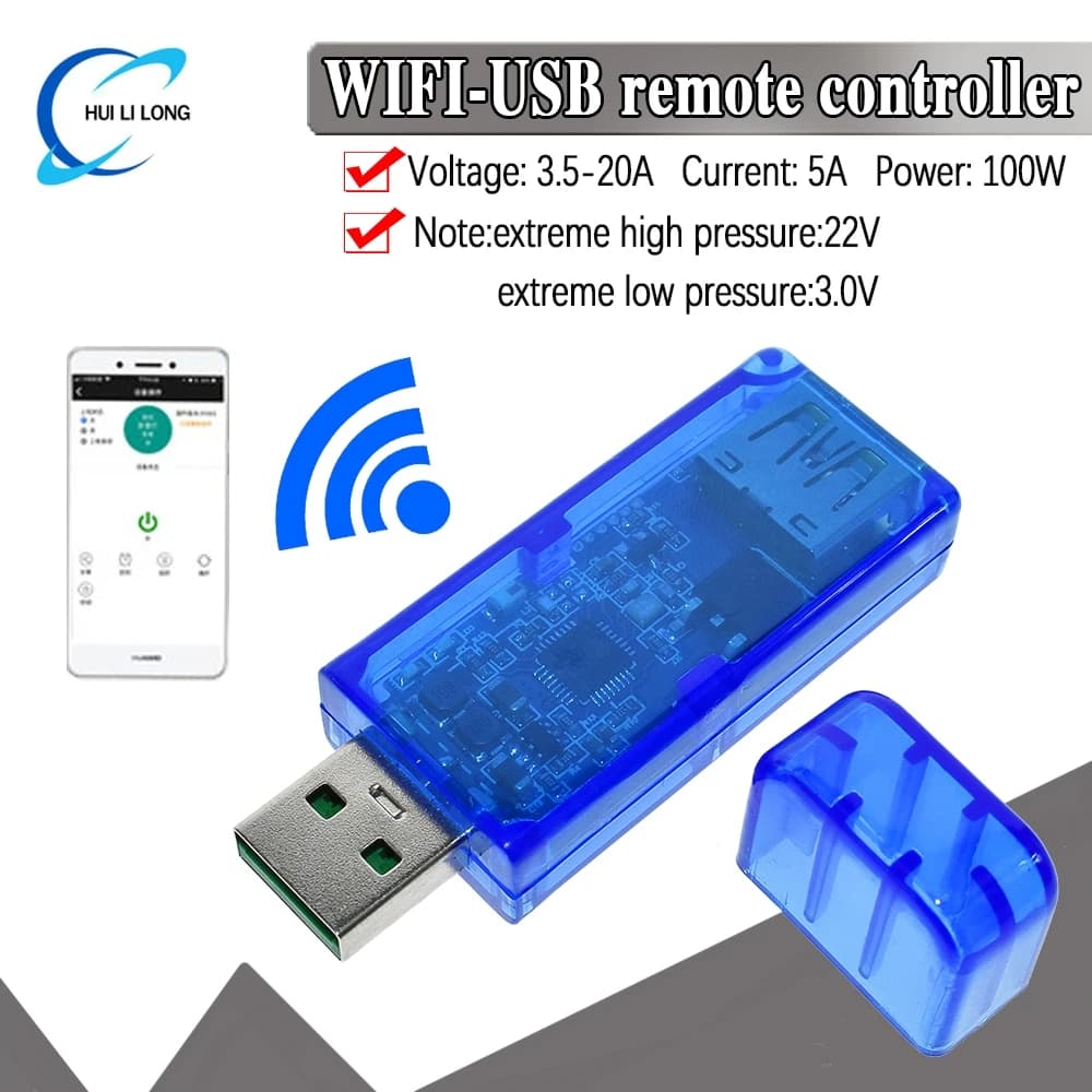 Sinilink WIFI USB remote control for mobile phone 3.5-20V 5A 100W XY-WFUSB smart home mobile phone app for arduino