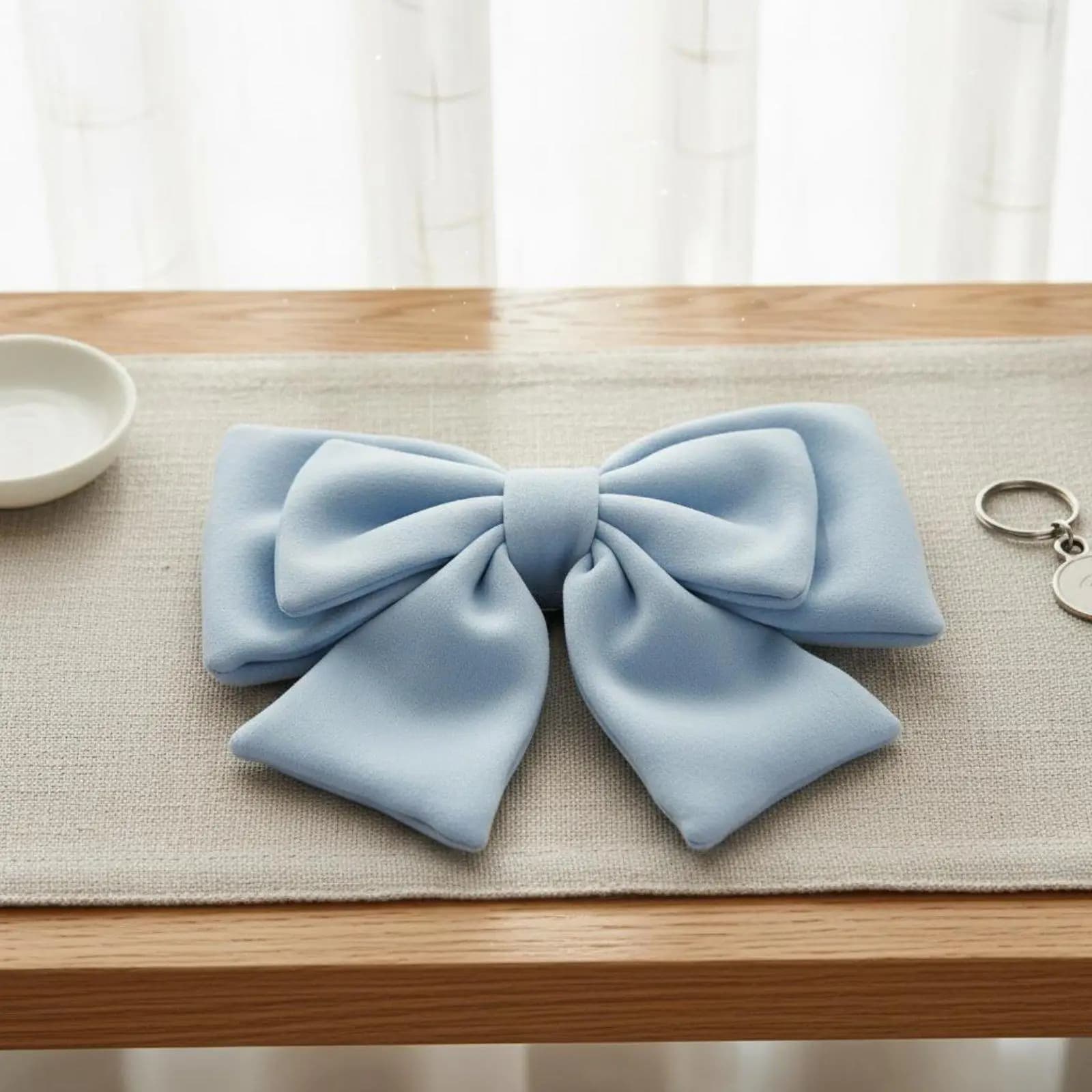Playful Helmet Bow Soft Cotton Vehicle Topper Decorative Ornament for Electric Bike Rider Safety