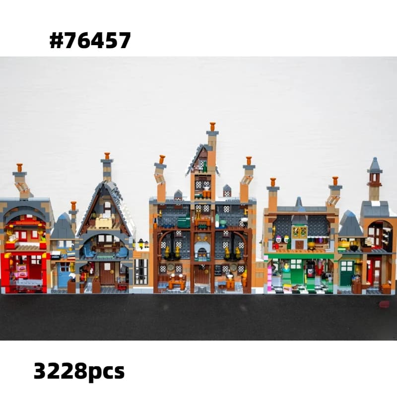 Set di giocattoli Hogsmeade Village Assembly per bambini e adulti, compatibile con legoed 76457