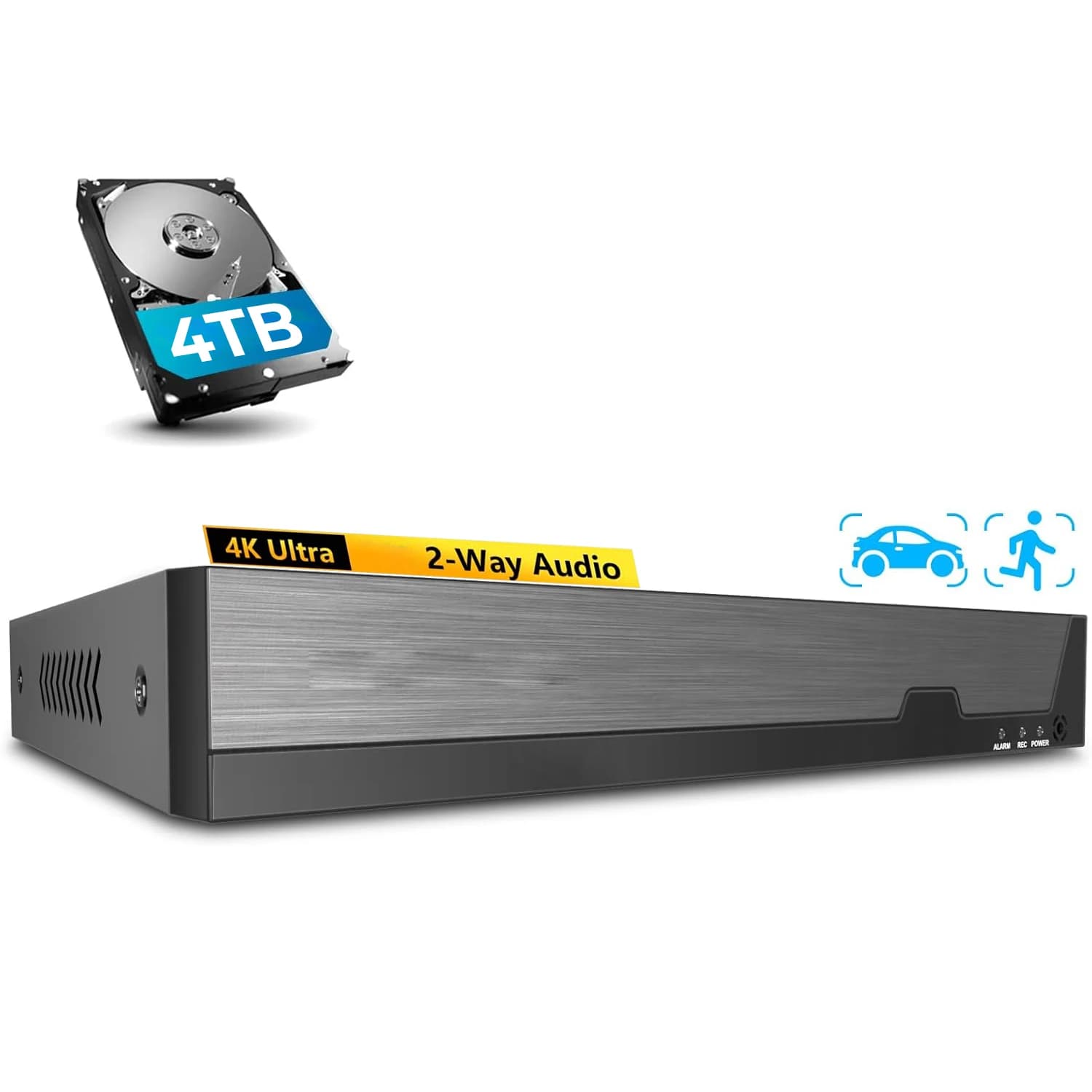 Videoregistratore di rete con rilevamento facciale NVR 4K per telecamera IP (1080P a 8MP) 10 canali/16 canali XMeye NVR H.265 Onvif P2P Cloud CCTV Recorder