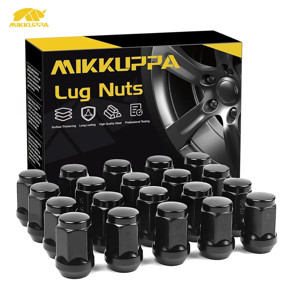 MIKKUPPA 20 PZ 1/2-20 Dadi per ruota con estremità chiusa per Jeep Wrangler Liberty Grand Cherokee – Nero resistente