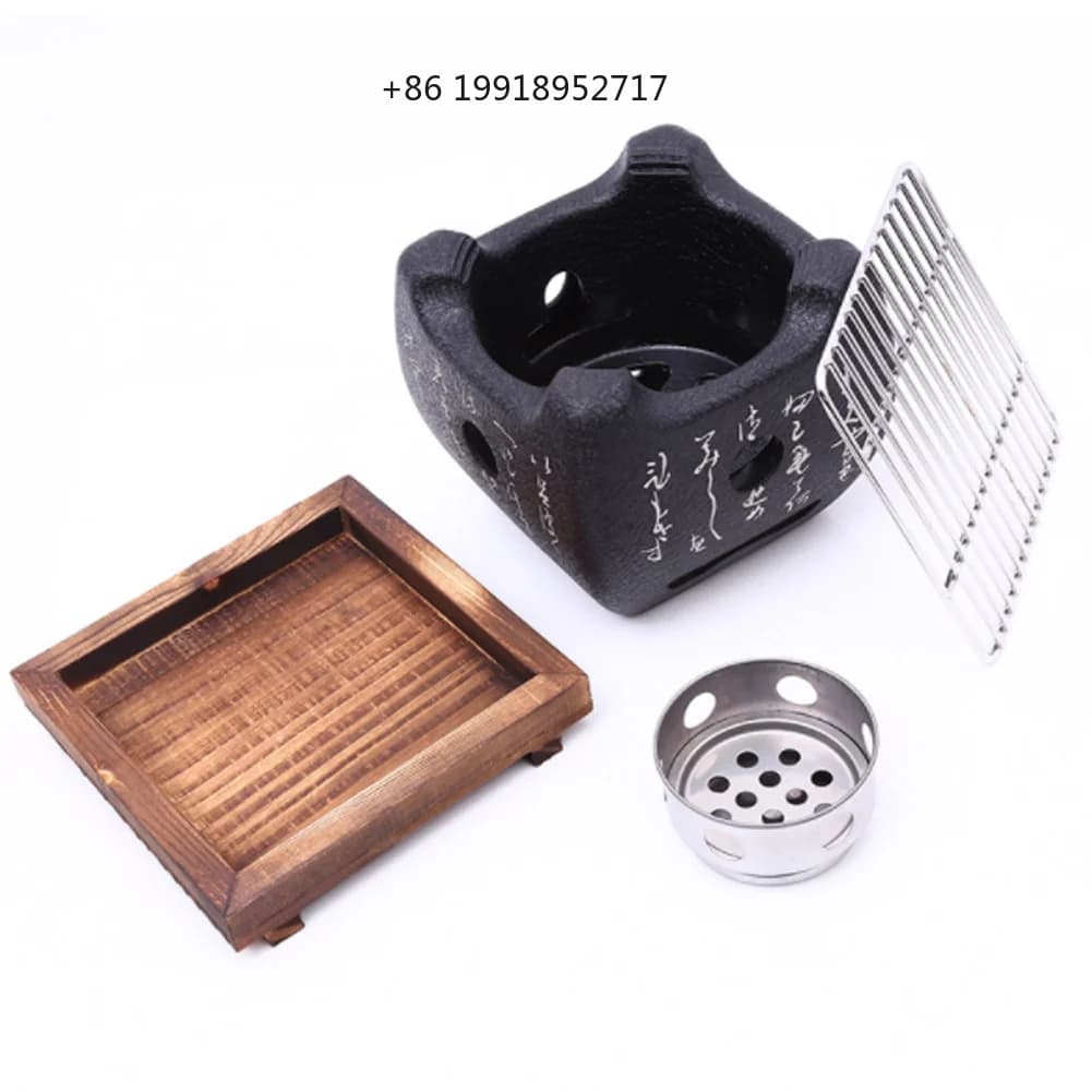 Smokeless Portable Grill Korean Japanese Barbecue Grill Charcoal BBQ Oven Alcohol Stove Homed Non-stick Korea BBQ Table