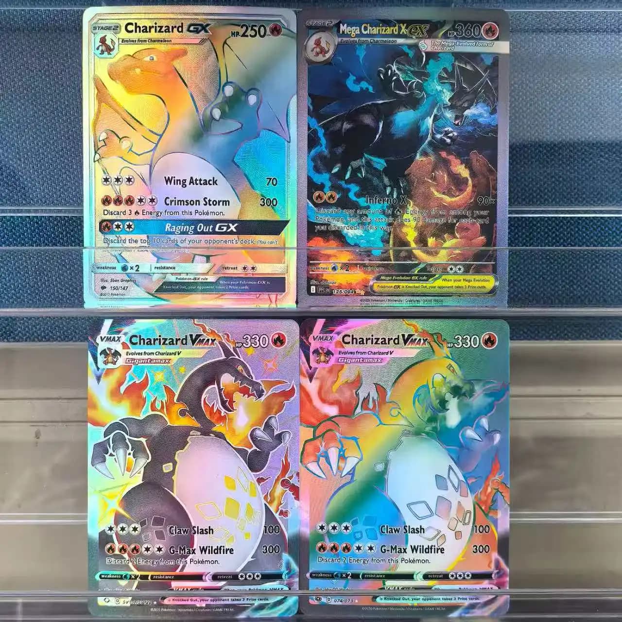 PTCG Pokemon Inglese Pokemon Collezione di Carte Mega Charizard X EX Charizard GX VMAX Gioco Classico Anime Carta Regalo Giocattolo