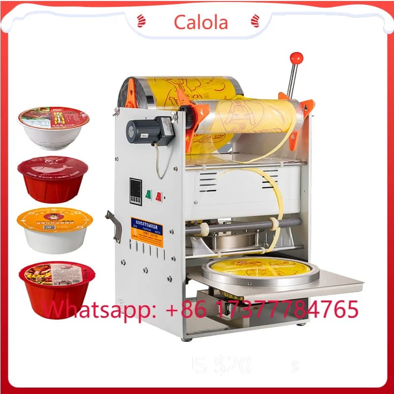 Manual Hand Press Bowl Sealer | Food Container Packaging Machine for Instant Noodle & Soup Bowls