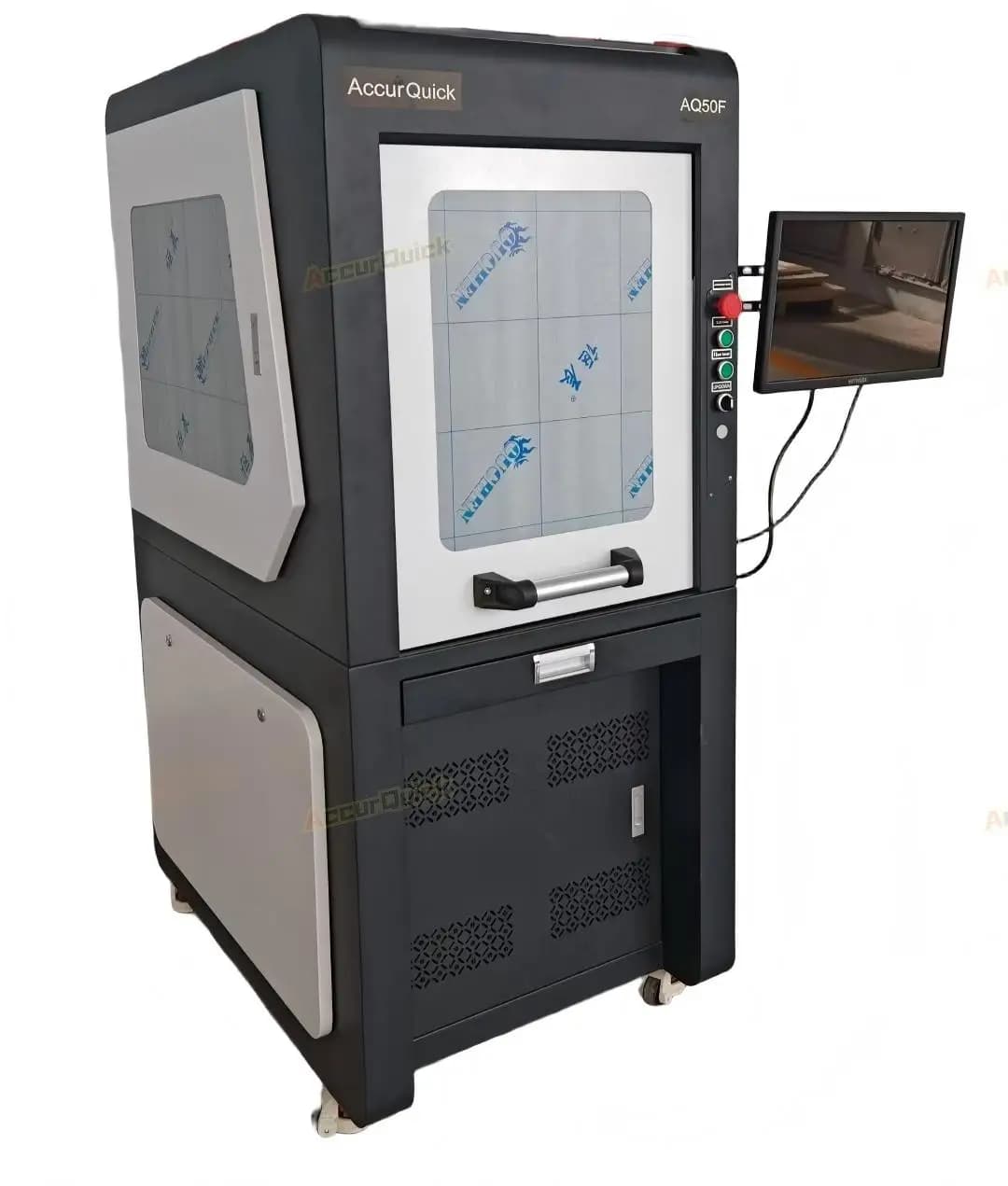 AQ50F CNC Metal Engraving Machine Fiber Laser Marking Machine with Protective Cover