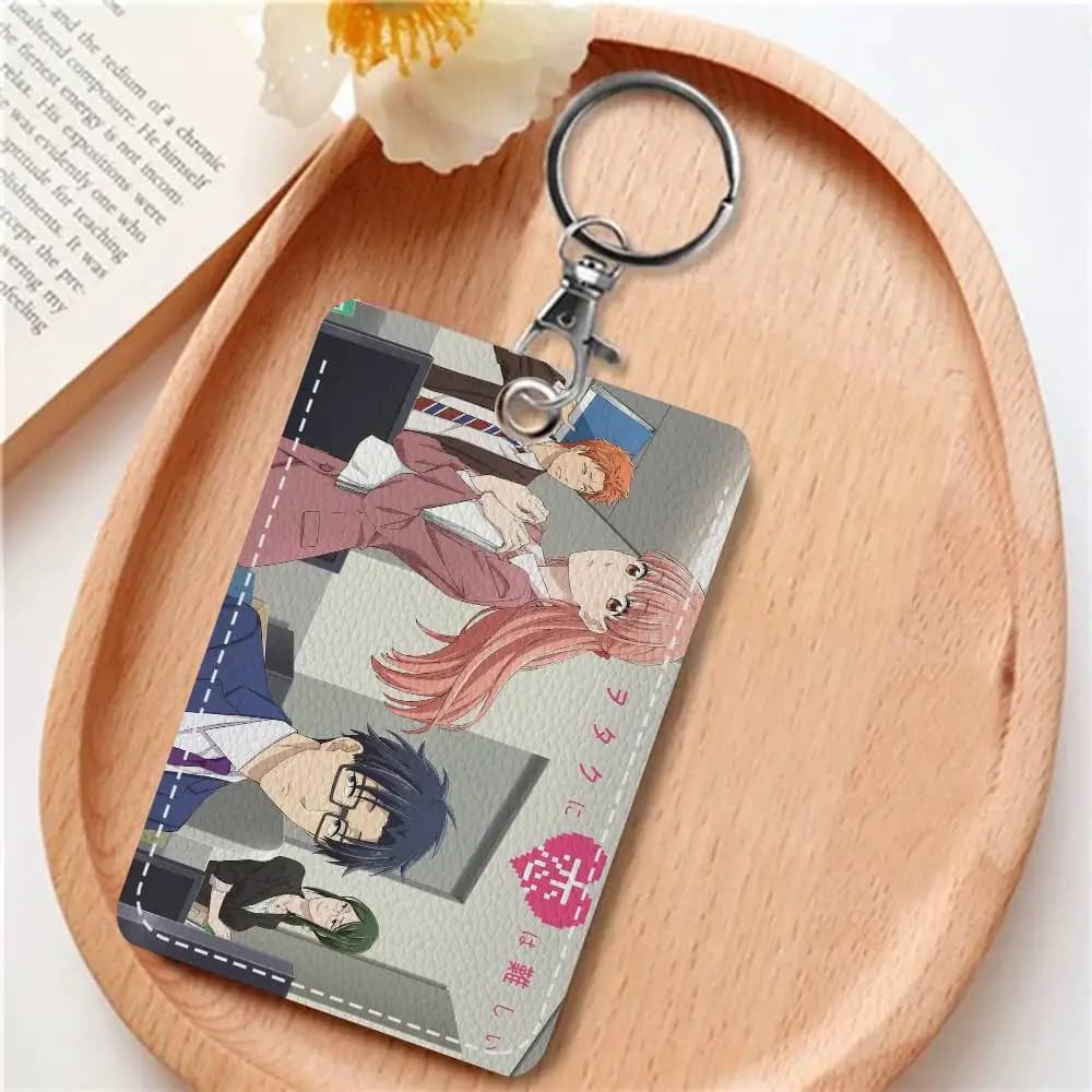Keyring Wotakoi Love Is Hard For Otaku Anime, Card Holder, Banking Card Ring, Bus, ID, Credit Card