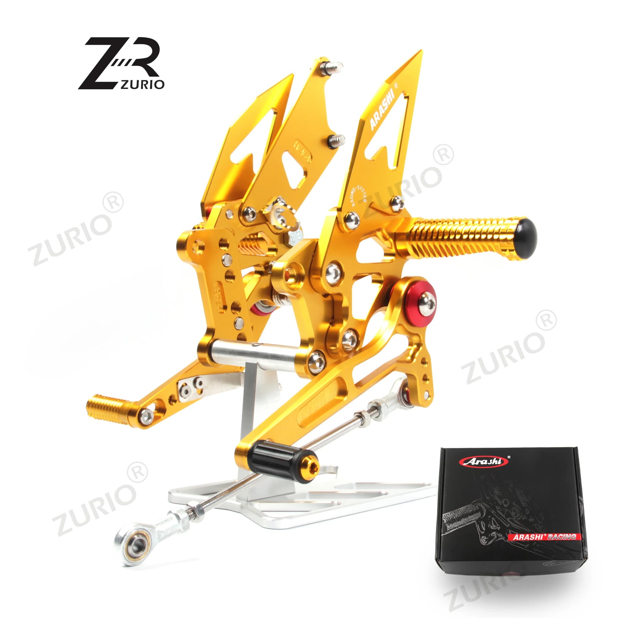 ZURIO Per KAWASAKI NINJA250R 2008 - 2012 Pedane Regolabili Posteriori CNC per Pilota 2009 2010 2011