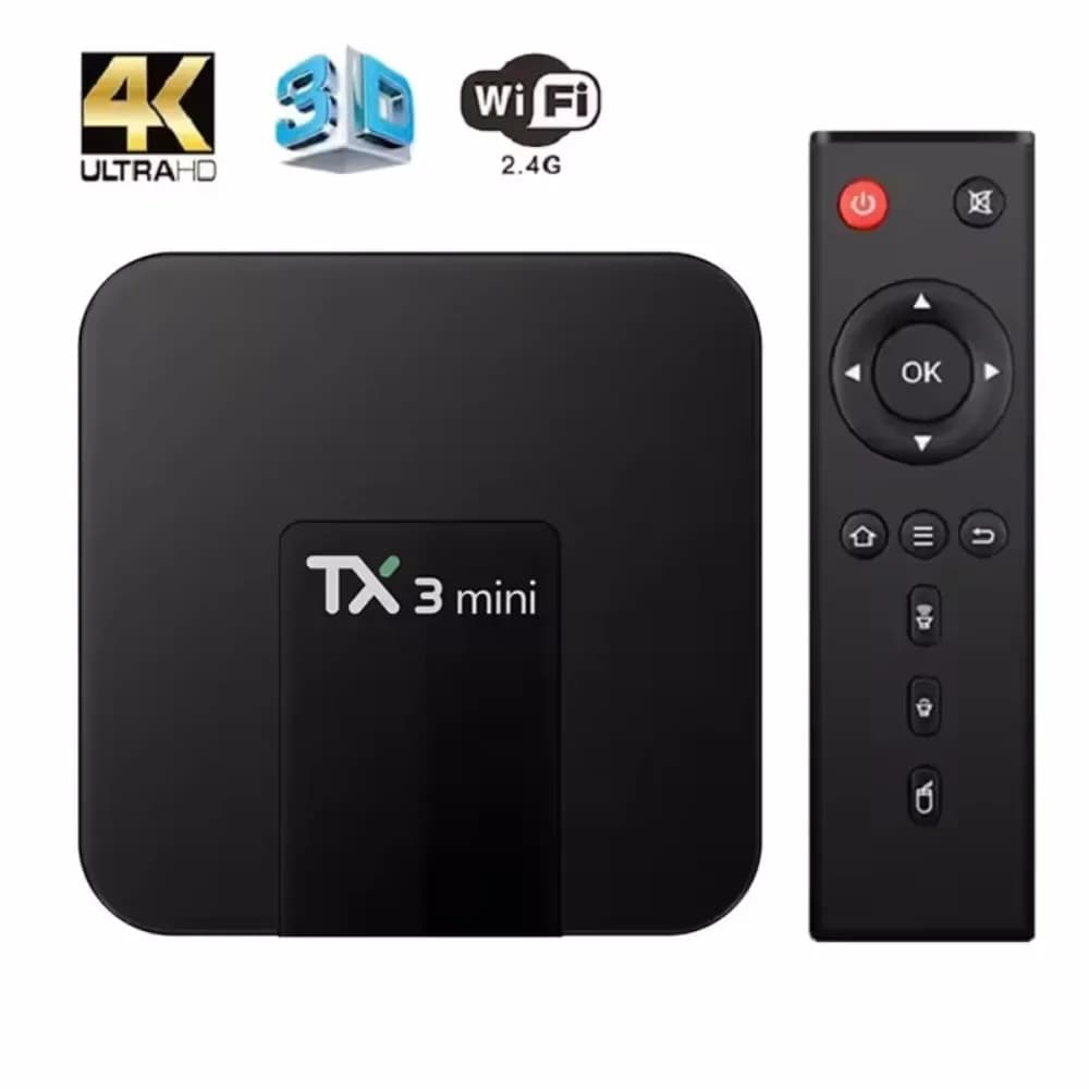 Decoder TV Box Smart 4K TX3 Mini 2025 Android 10 Amlogic S928A 2G 16G 4K H.265 con Wi-Fi 2.4G - Ricevitore Media Player e Streamer TV