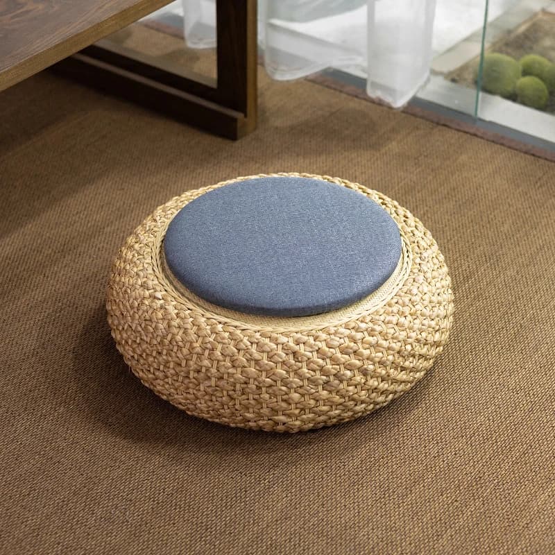 Country-Style Tatami Floor Cushion Thick Wooden Zafu Living Room Meditation Mat Zen Prayer Cushion for Relaxation And Sitting
