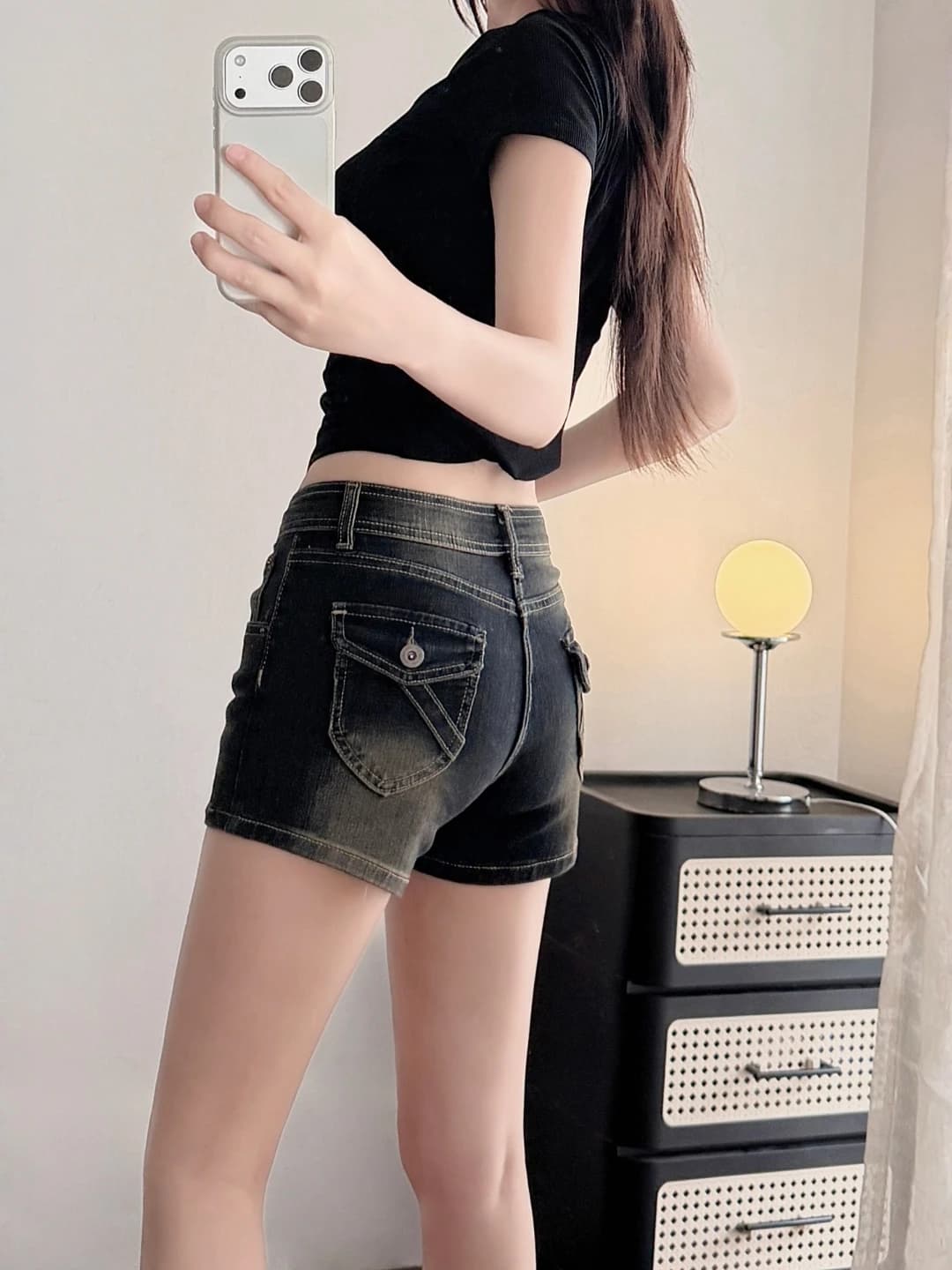 plus Size Women's Denim Shorts Summer 2026 Slimming Tight Fit Shorts Super Cute Straight Leg Jeans Commute Style Natural Waist
