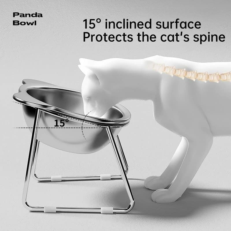 Ciotola per Gatti in Acciaio Inossidabile con Supporto Rialzato, Ciotola per Cibo per Cani, Prodotti per Animali Domestici, Accessori per Gatti, Ciotola per Cibo per Gatti, Ciotola per Cibo per Animali