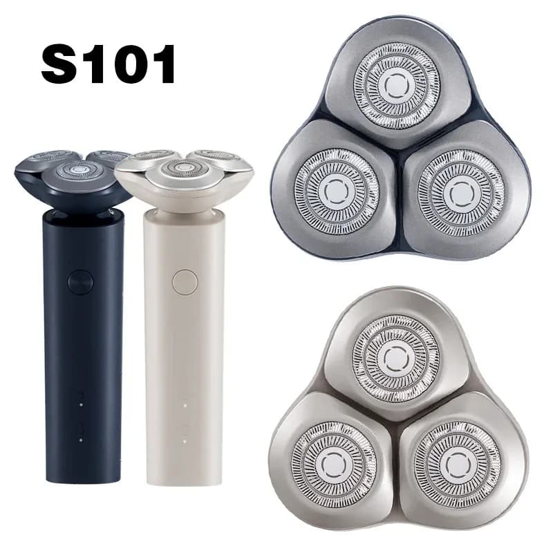 Suitable for Xiaomi Mijia S101 Electric Shavers Replace Blade Beard Trimmer Razor Hair Shaving Replacement Head - Blue/Silver