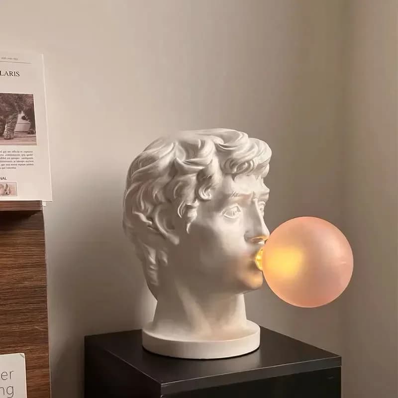David sculpture bubble atmosphere creative desk lamp Nordic designer living room bedroom bedside art decoration ornament