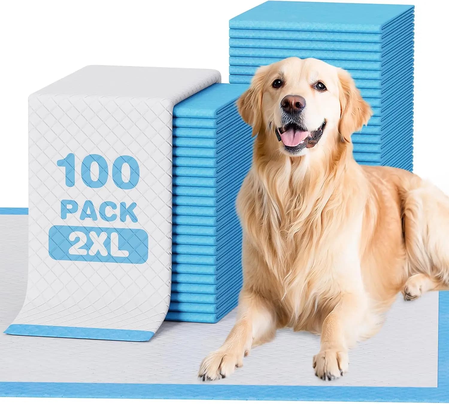Tappetini Assorbenti Extra Large per Cani, 30x36 Pollici, Confezione da 100, Super Assorbenti e Impermeabili per Addestramento di Cani e Cuccioli